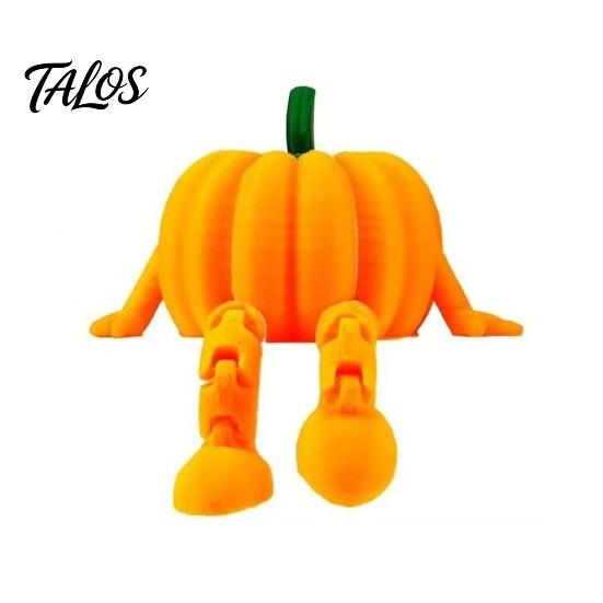 3D Printed Articulated Pumpkin Fidget Toy, Halloween Desk Pumpkin Toy with Movable Joints, Cute Articulated Fall Decor & Stress Relief Sensory Toy
