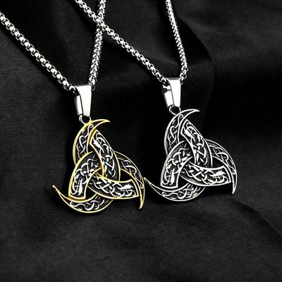 European & American Retro Viking Celtic Knot Titanium Steel Necklace