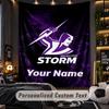 TapestryMelbourne Storm Custom Name Text Personalized Wall Hanging Tapestry Home Wall Decor