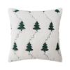Para cama para sala de estar decoração de natal travesseiro árvore de natal fronha aconchegante noites quadradas capa de almofada