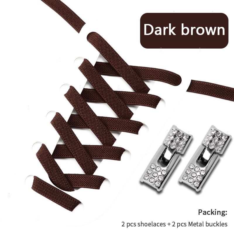No Tie Shoe Laces Luxurious Diamond Cross Locks Shoelaces Without Ties Elastic Shoe Laces Sneakers Kids Adult Shoes Accessories