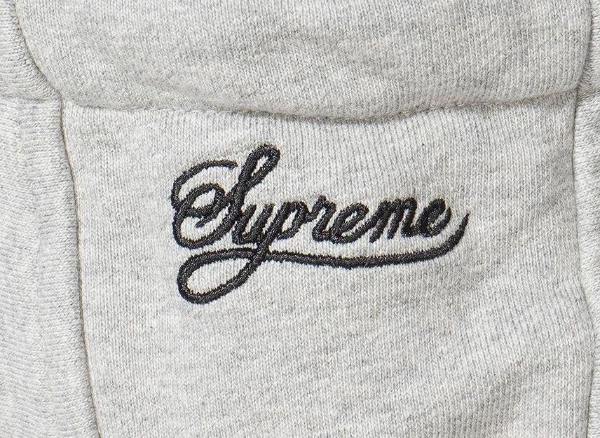 HF9633-063 Supreme Nike Zip Up Hooded Sweatshirt Heather Grey