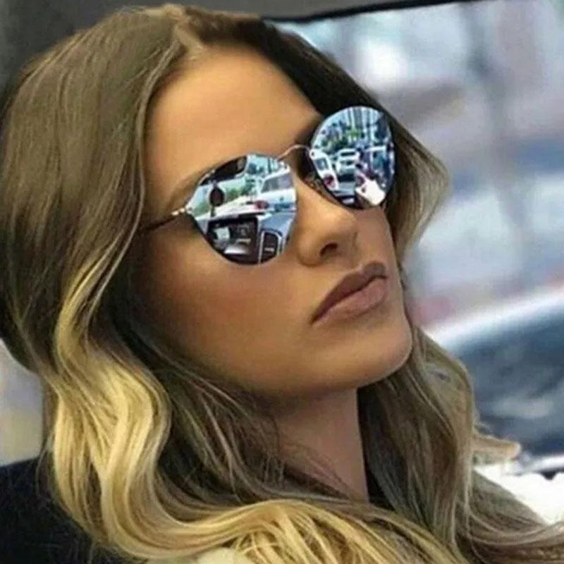 Classic Vintage Round Sunglasses Women Men Luxury Designer Punk Metal Mirror Shade UV400 Sun Glasses