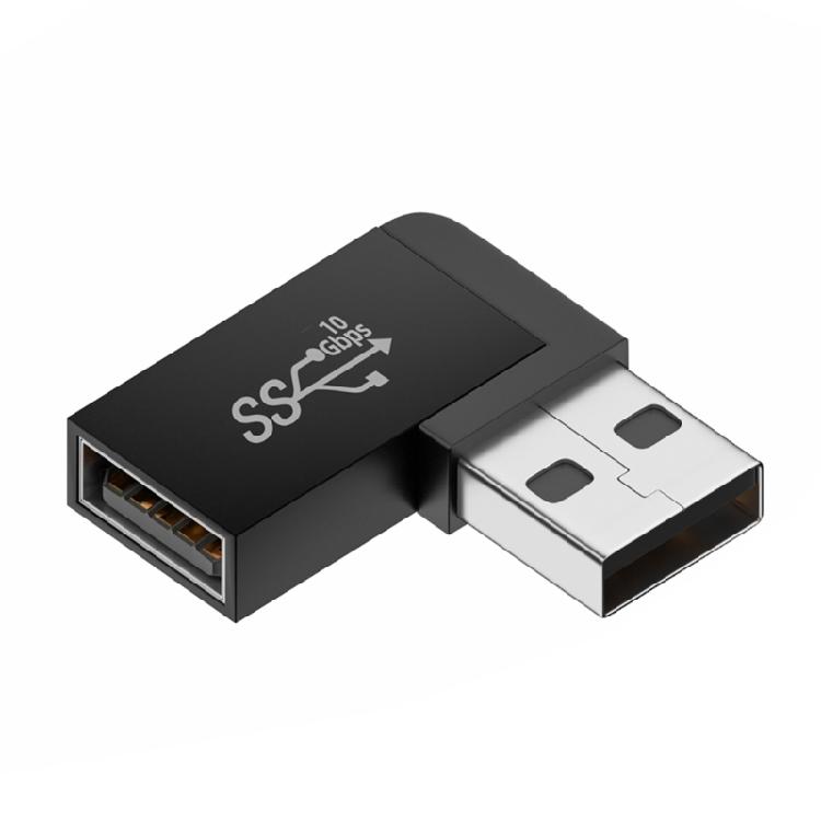 90 Degree Right Up Down Angled USB3.0 Male to Female Extension Adapter for PC