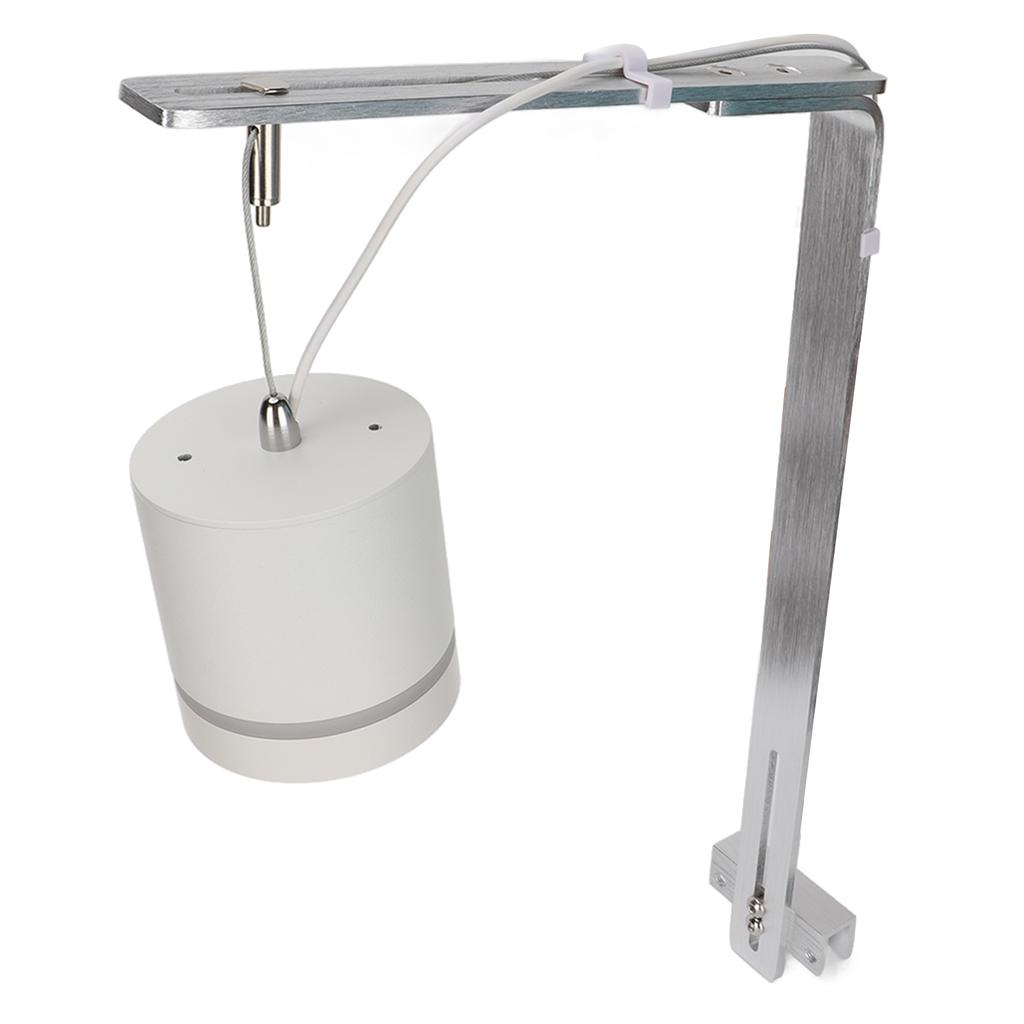 Fish Tank Light Holder Cylinder COB Aluminium Alloy Full Spectrum Drop Light Mount Bracket for Fish Tank Aquarium Silver