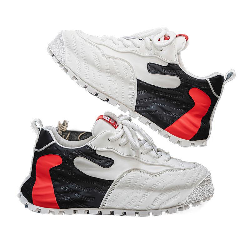 Sneakers décontractées de sport d'été tendance haut de gamme pour hommes avec rehausse invisible