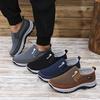 [Men's Non-Slip Loafers] Men's Comfortable Non-Slip Loafers: Solid Color Breathable Knit Slip-On Sneakers, Thick Sole Lightweight Casual Shoes