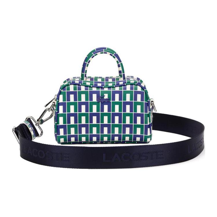 

Lacoste Fashion Color Block Printed Logo Mixed Material Shoulder Crossbody Handbag Small Women handbags Blue Green NF4569FZN30 Blue Green Multicolor,Small