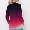 Women Plus Size Teal Black Gold Marble Printed Nurse Scrub Top V Neck Long Sleeve With Front Pockets