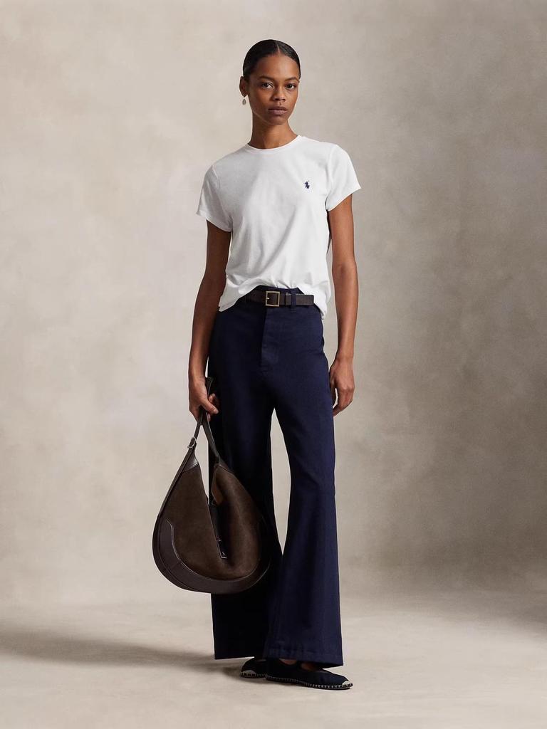 2026 Yaz Kadın Klasik Tarz At Nakışlı Pamuklu Tişört – Günlük & Çok Yönlü