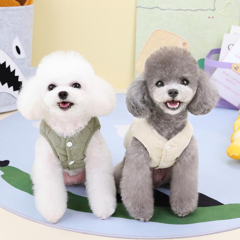 Colete de inverno para cachorro de estimação, jaqueta para cães pequenos e médios, gatos, roupas quentes de algodão, filhotes, yorkshire, chihuahua, casaco, buldogue maltês, vestuário