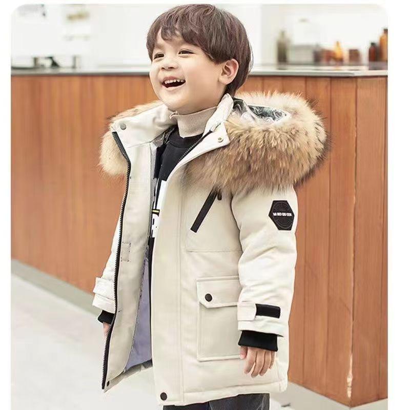 

Children s Thick Winter Down Cotton Parka Coat - European & American Style 160 cm белый