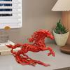 3D-printad Hästfigur Stående Ihålig Hästskulptur Skrivbord Zodiak Häst Prydnader för Hem Bord Hylla Dekor