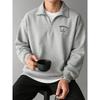 Vintage Racing Style Monaco Half Zip Stand Up Collar Sweatshirt, American Casual Daily Versatile Top