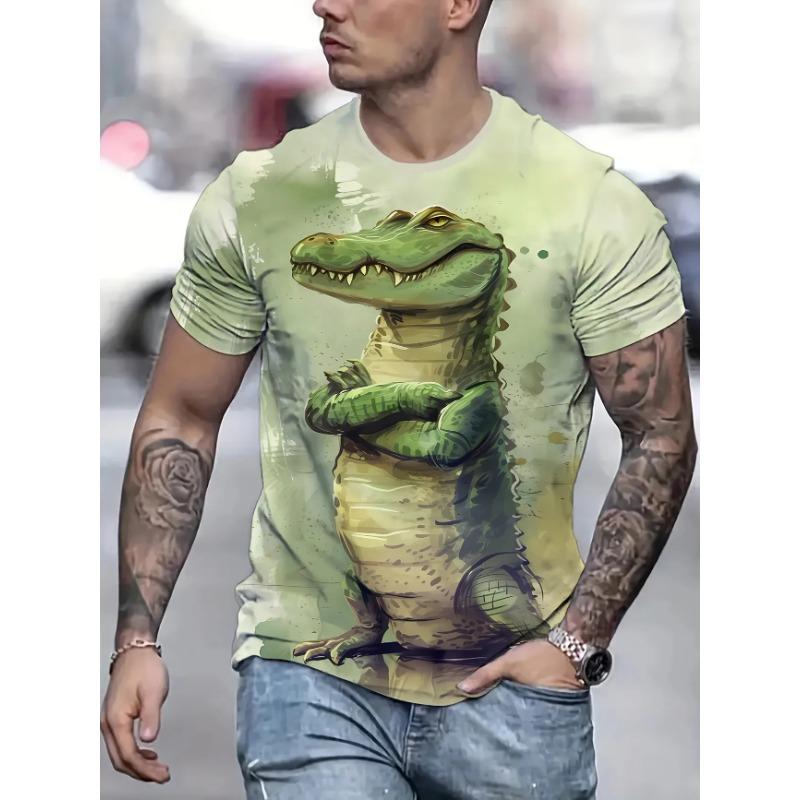 

Funny Animal 3D Print T-shirts Casual Round Neck Short Sleeve Tops Street Fashion Men s T-shirts 6XL