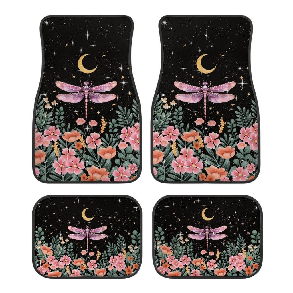 Cross-Border Temu Dragonfly Crystal Velvet Is Dirt-Resistant And Easy To Take Care Of. The Car Mat Is Non-Slip, Wear-Resistant And Easy To Clean
