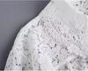 Versatile Lace Cardigan with Mock Collar - Women's Long Sleeve Shawl for Spring, Summer, and Autumn.