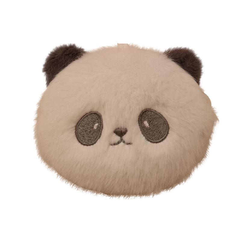 

Cute animal head bag plush toy panda Pikachu change bag pendant trinket doll travel commemoration 4 inch [10cm]