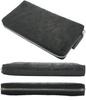 Genuine black elephant leather wallet for men and women, made from a single piece of genuine elephant leather. Features a round zipper closure, coin