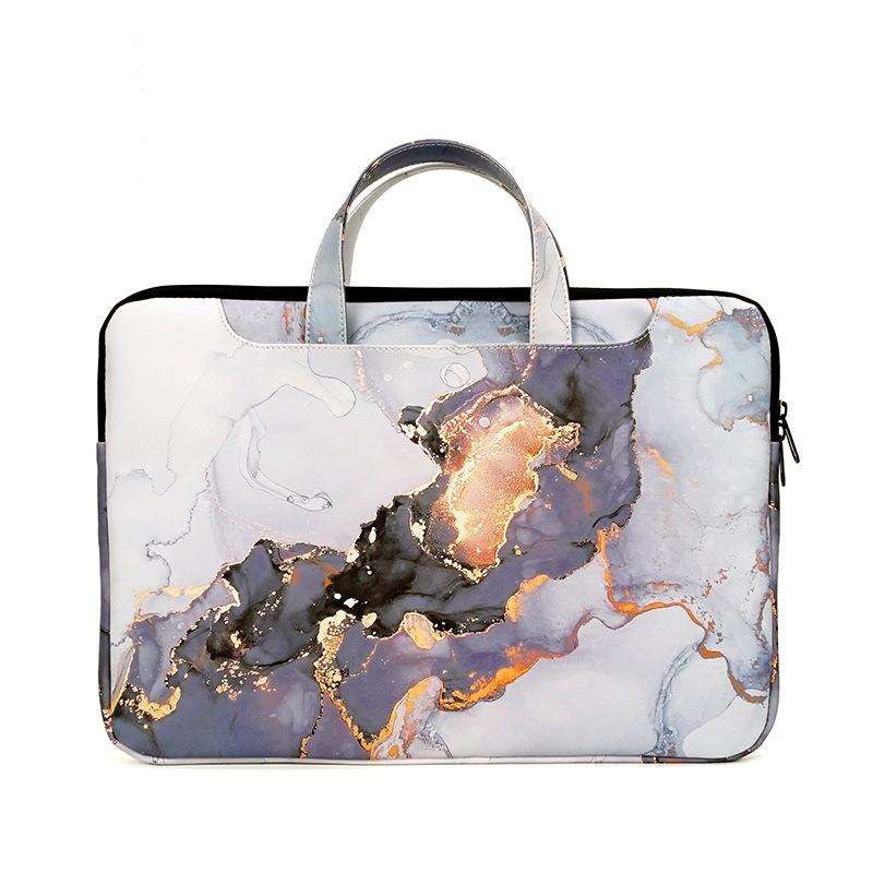 Mode Frauen Männer Bunte Laptop Handtasche PU Wasserdichte Business Aktentasche Tragbare Schulter Tasche für 13/15 zoll Computer