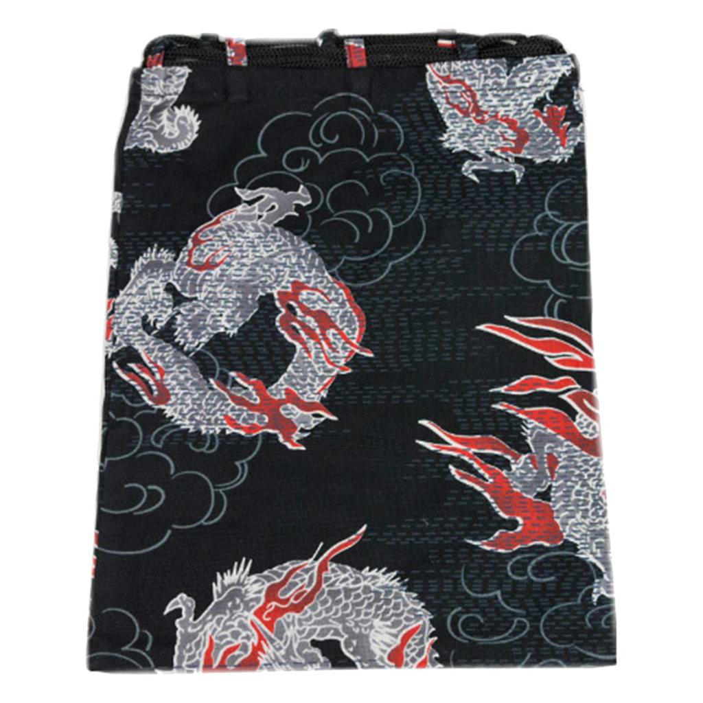 Drawstring Bag for Traditional Japanese Sizes 12 and [KYOETSU] Yukata, Pattern, 13, Men's (Size 13-3. Unryu)