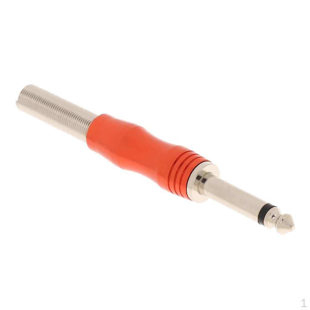 

1 шт., адаптер питания 6,35 мм с вилкой, преобразователь красный