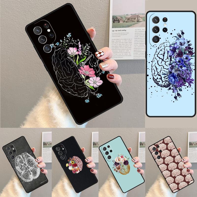 Human Organs Brain Soft Silicone Phone Case For Samsung Galaxy Note 10 Pro S26 S25 S24 S23 S22 S21 Plus S25Ultra Capa Cover