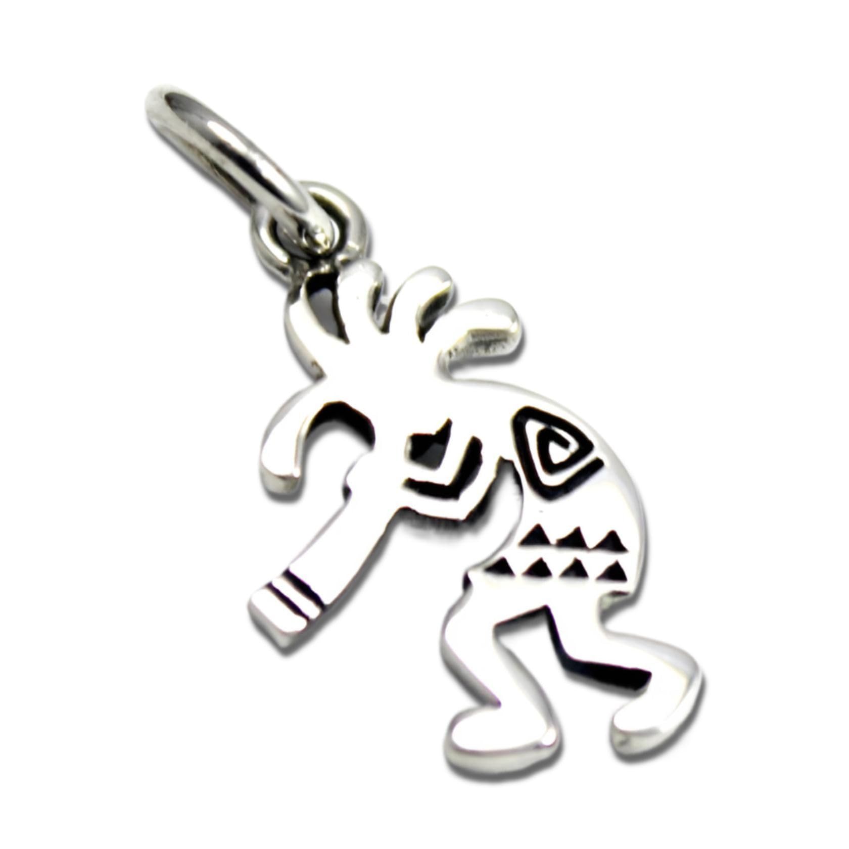 Native American Kokopelli Sterling Silver 925 Pendant Top Charm goodvibrations -