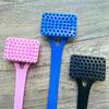 Foldable Massage Scratcher Extra Reach Back Relief Tool Pet Friendly Brush Soft Nylon Tip Durability  Pink