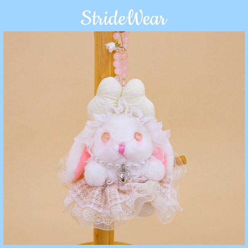 Rabbit Adorable Plush Pendant With Bow And Dress Decoration For Kids Decor