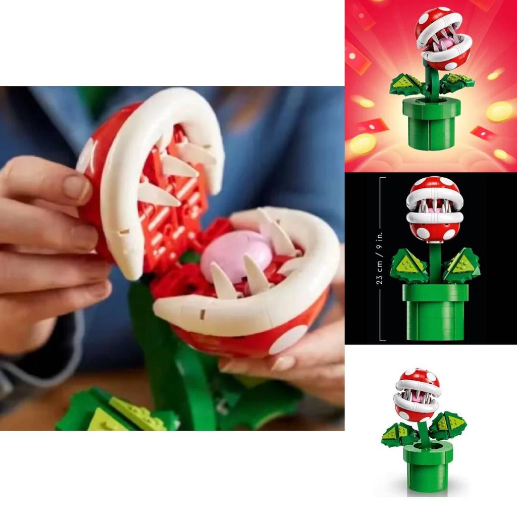 Super Mario Carnivorous Plant Model Kit With 540 Abs Bricks For Creative Play