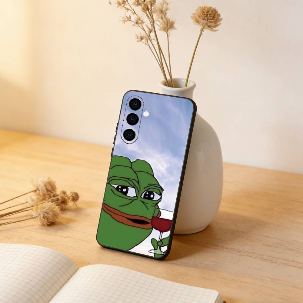 Funny The P-PEPE Frog Phone Case For Samsung Galaxy A73,A72,A71,A70,A53,A52,A51,Others Soft Black Cover