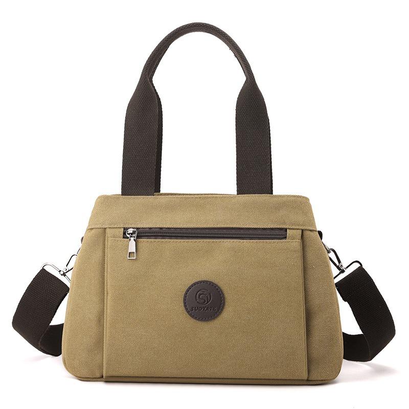 Повседневная женская сумка, женская портативная наплечная сумка-мессенджер, женская сумка для поездок на работу, вместительная, многоотделенческая хаки