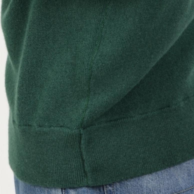LACOSTE Sweaters Men's Green V-neck Moderate Straight Fit AH0397-132