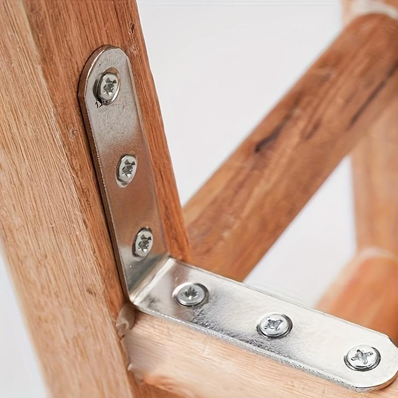 70 Pieces of 90-degree Right-angle Brackets, L-shaped Stainless Steel Fixing Parts for Supporting Furniture Connection Pieces