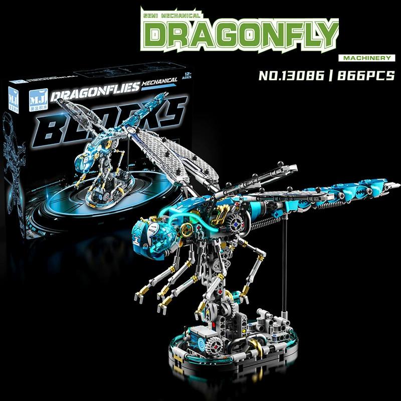 Mechanical Shark Semi Building Blocks Toys With Lights For Kids Play Educational