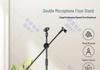 Retractable Folding Microphone & Phone Tripod Stand for Live Streaming and Karaoke, Portable for Indoor/Outdoor Use