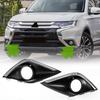 Left+Right Side Fog Light Lamp Cover Bezel Chrome For Mitsubishi Outlander 16-19