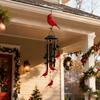 Christmas Wind Chimes Decoration, Indoor And Outdoor Red  Wind Chimes, Metal Wind Chimes For Indoor, Outdoor, Garden And Courtyard Decoration