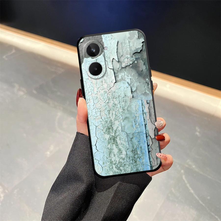 Retro Rust Marks Case for Realme C25 C21 C33 C35 C53 C55 GT Master Neo2 12 14 C15 C12 Nazro 50 50i P3 Ultra 11 Pro Phone Cover
