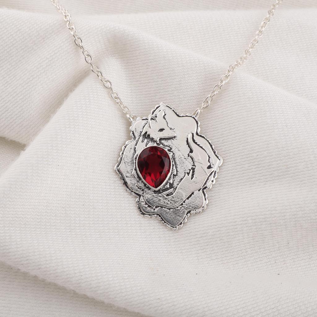 Pink Rubellite Gemstone Jewelry, 925 Solid Sterling Silver Jewelry, Handmade Beautiful Rubellite Silver Pendant For Gift