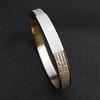 Bible Cross Verse Quotes Bangle Bracelet Vintage Stainless Steel Gold Color Christian Bracelets for Women Men Jewelry BXS05