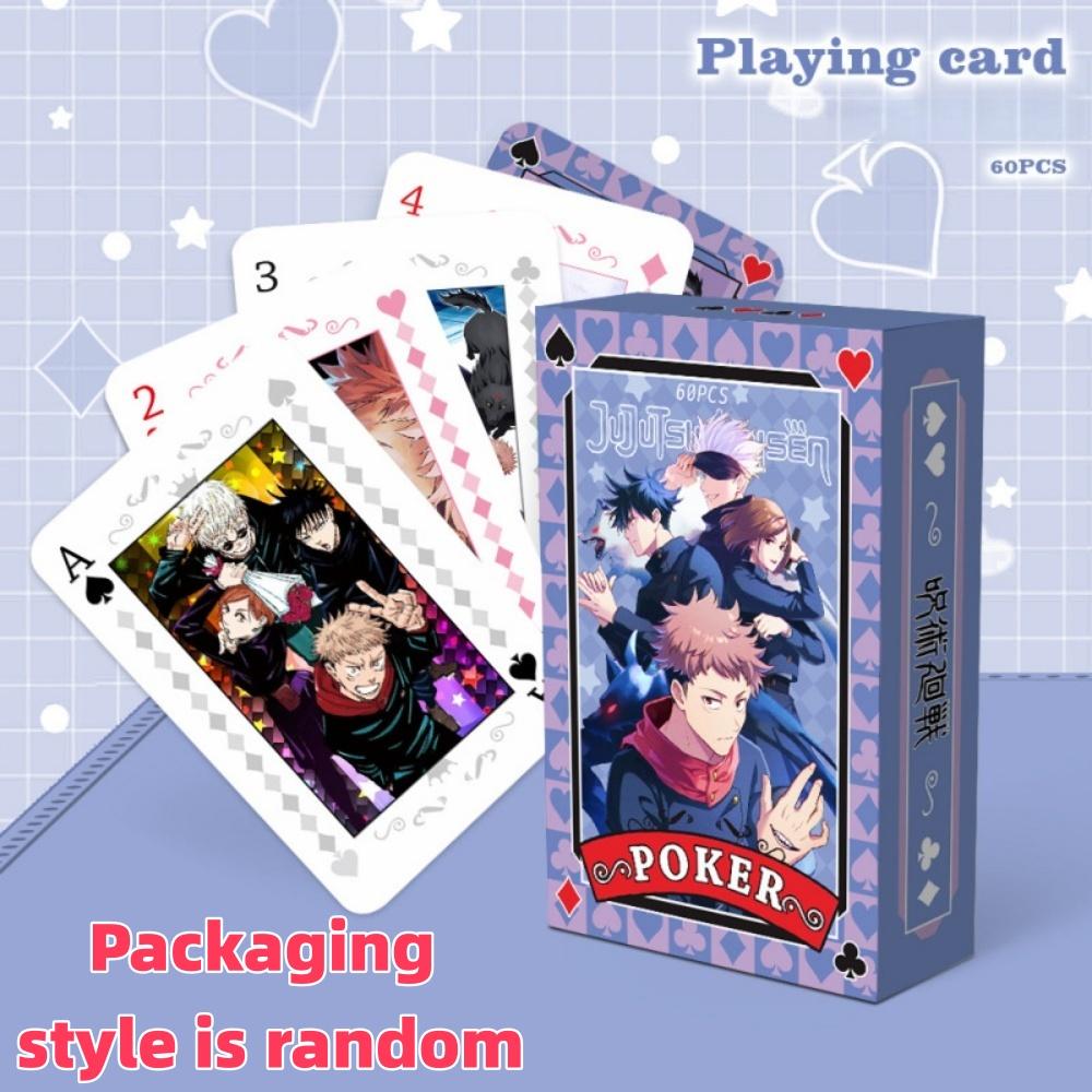 Anime Poker Toy Jujutsu Kaisen Board Game Cards NARUTO HUNTER×HUNTER Cosplay Hardcover Table Game Fans Birthday Gift