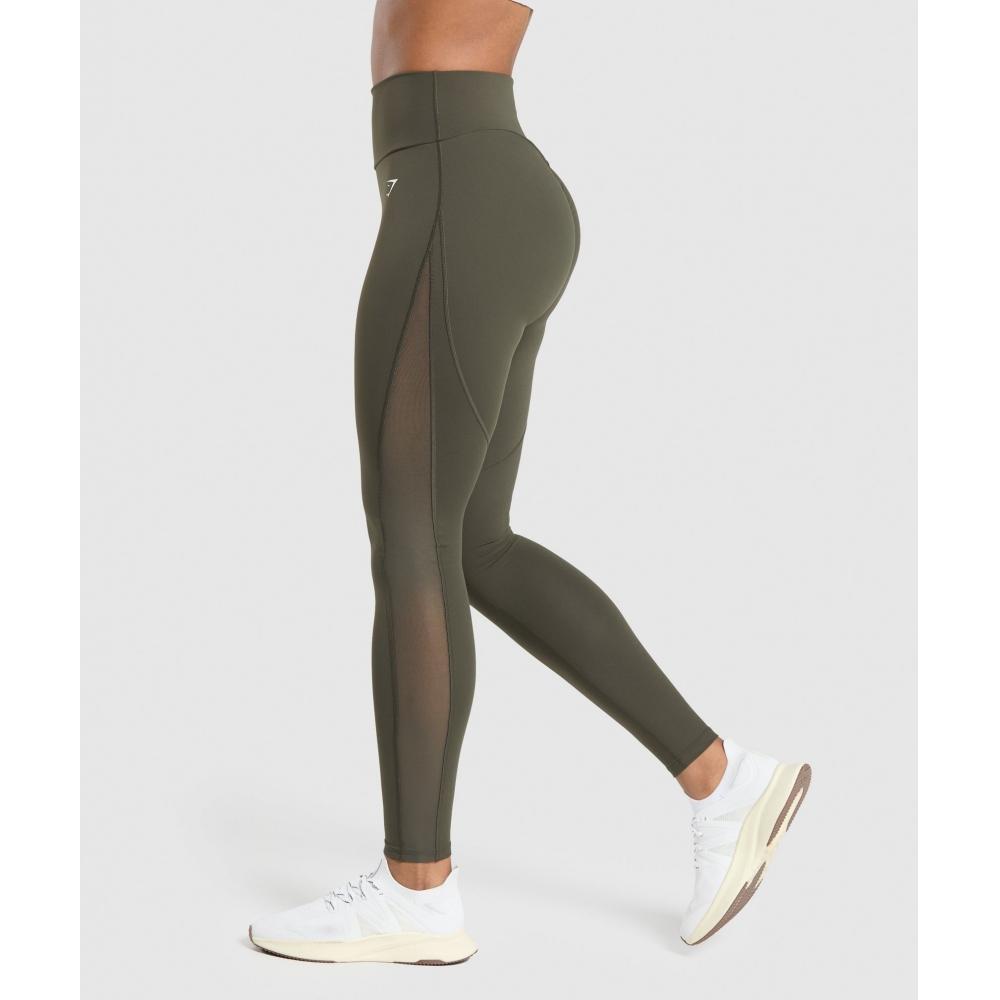 

Gymshark Mesh Placement Legging Weighted Green B8a6f Ecrv XS