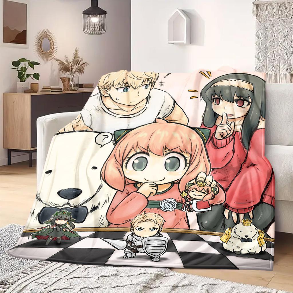 SPY×FAMILY Flannel Blanket Printed Design For Bedroom Sofa Bed Chair Travel Picnic -HE1