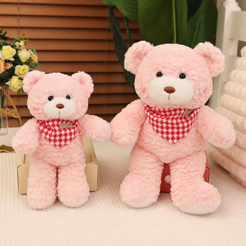 Cute cute scarf bear teddy bear doll plush toy hug bear doll children soothing doll