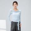 WEZHO French Draped Collar Dance Top