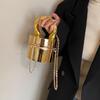 Mini Small Bag 2025 New European and American Fashion Glossy Ins Women's Acrylic Cylindrical Box Bag Tide