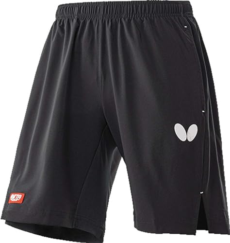 Butterfly Table Tennis Game Shorts, Stretch Game Half Pants, J.T.T.A (Japan Table Tennis Association) Approved, Unisex, Black (278), XO, 52180