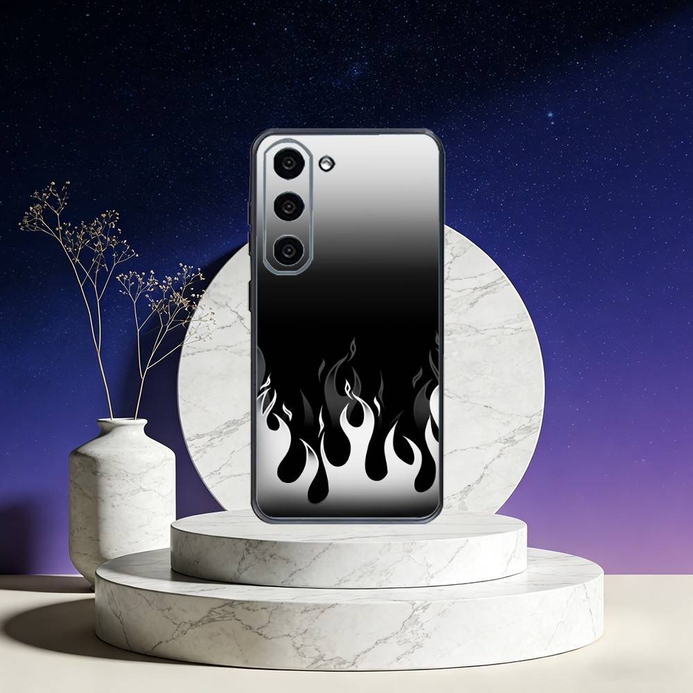 

COOL Flame Phone Case For Samsung Galaxy A73,A72,A71,A70,A53,A52,A51,Others Soft Black Cover Samsung a50 30s 50s